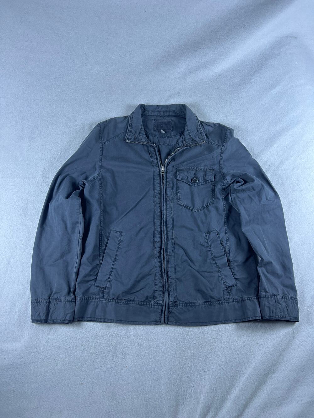 Converse One Star Jacket Mens S Gray Full Zip Military Field Utility Rugged Y2K